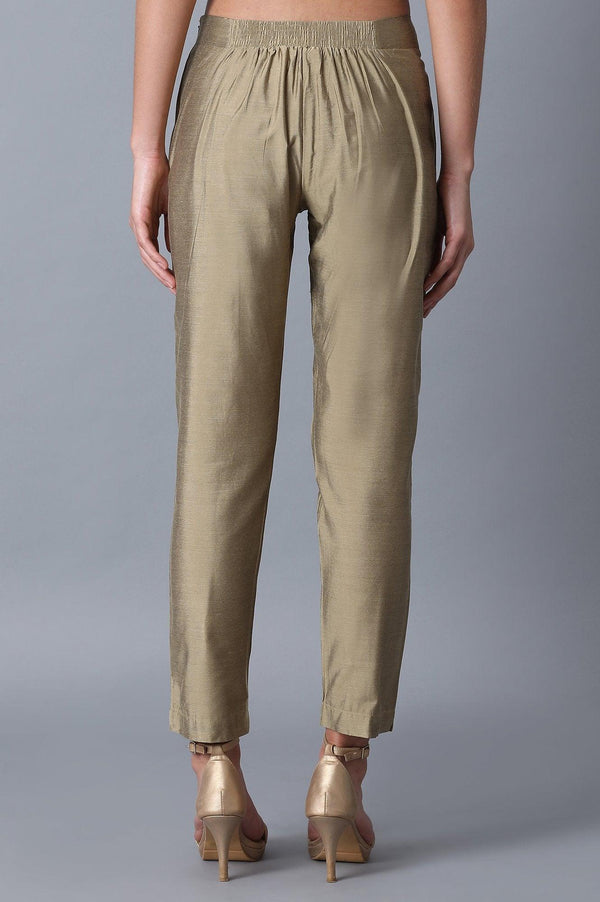 Beige Cropped Trousers