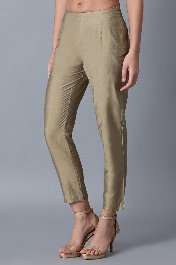 Beige Cropped Trousers