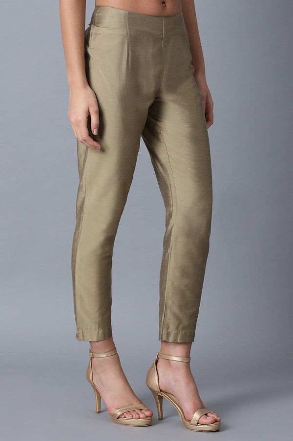 Beige Cropped Trousers