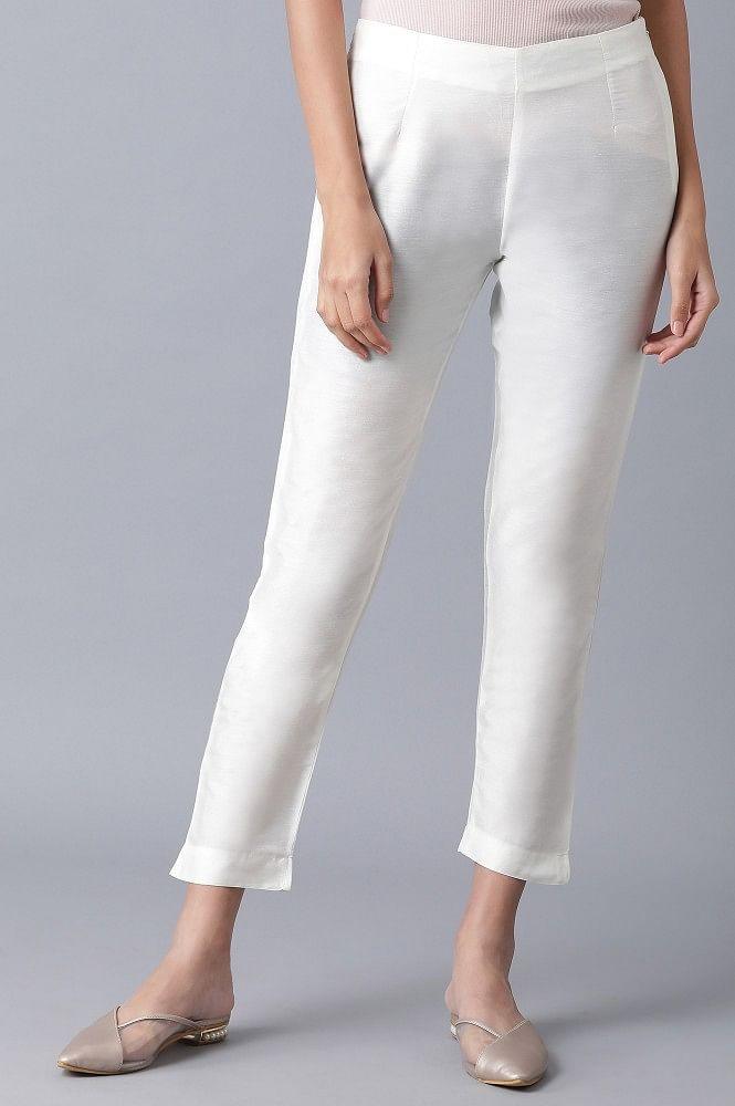Ecru Slim Pants - wforwoman