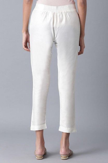 Ecru Slim Pants - wforwoman