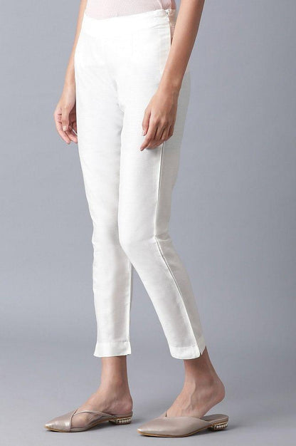 Ecru Slim Pants - wforwoman