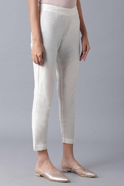 Ecru Slim Pants - wforwoman