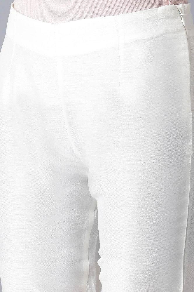 Ecru Slim Pants - wforwoman