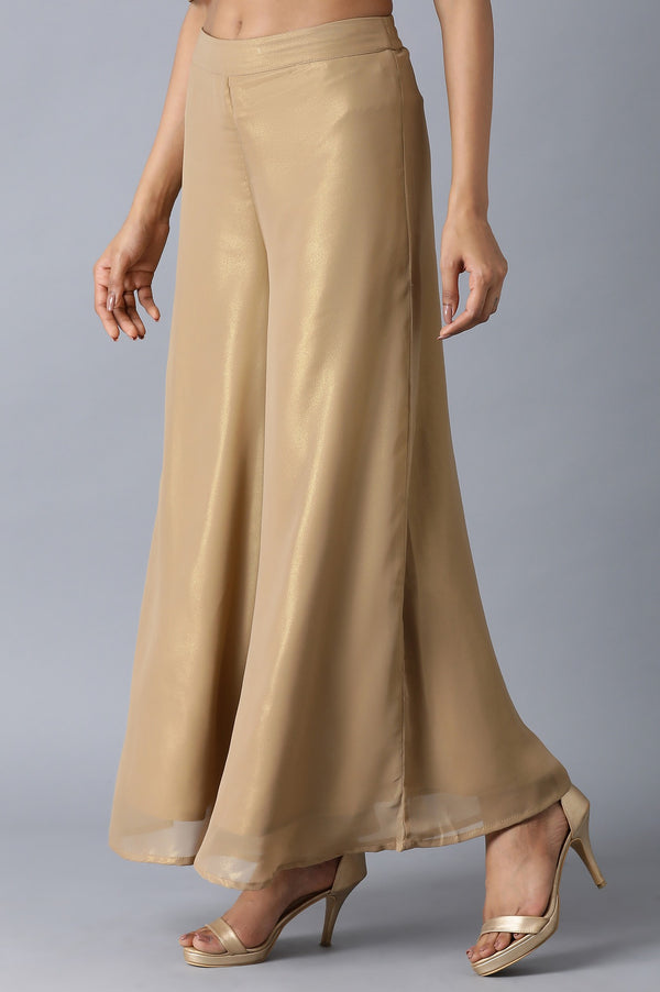 Brown Flared Palazzos