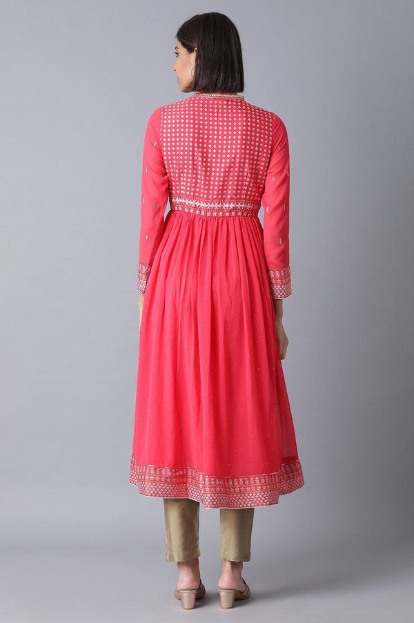 Coral Pink Flared kurta