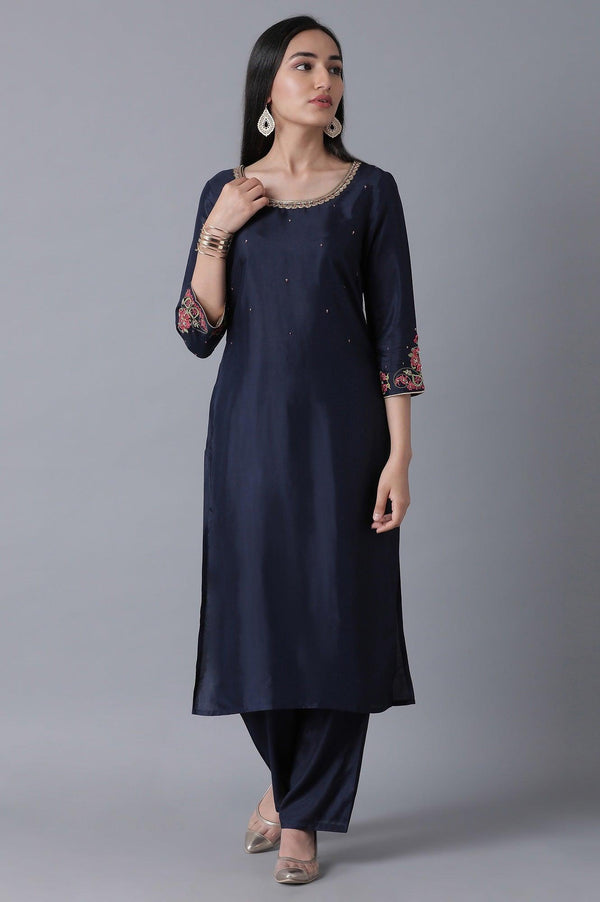 Navy Blue Classic kurta