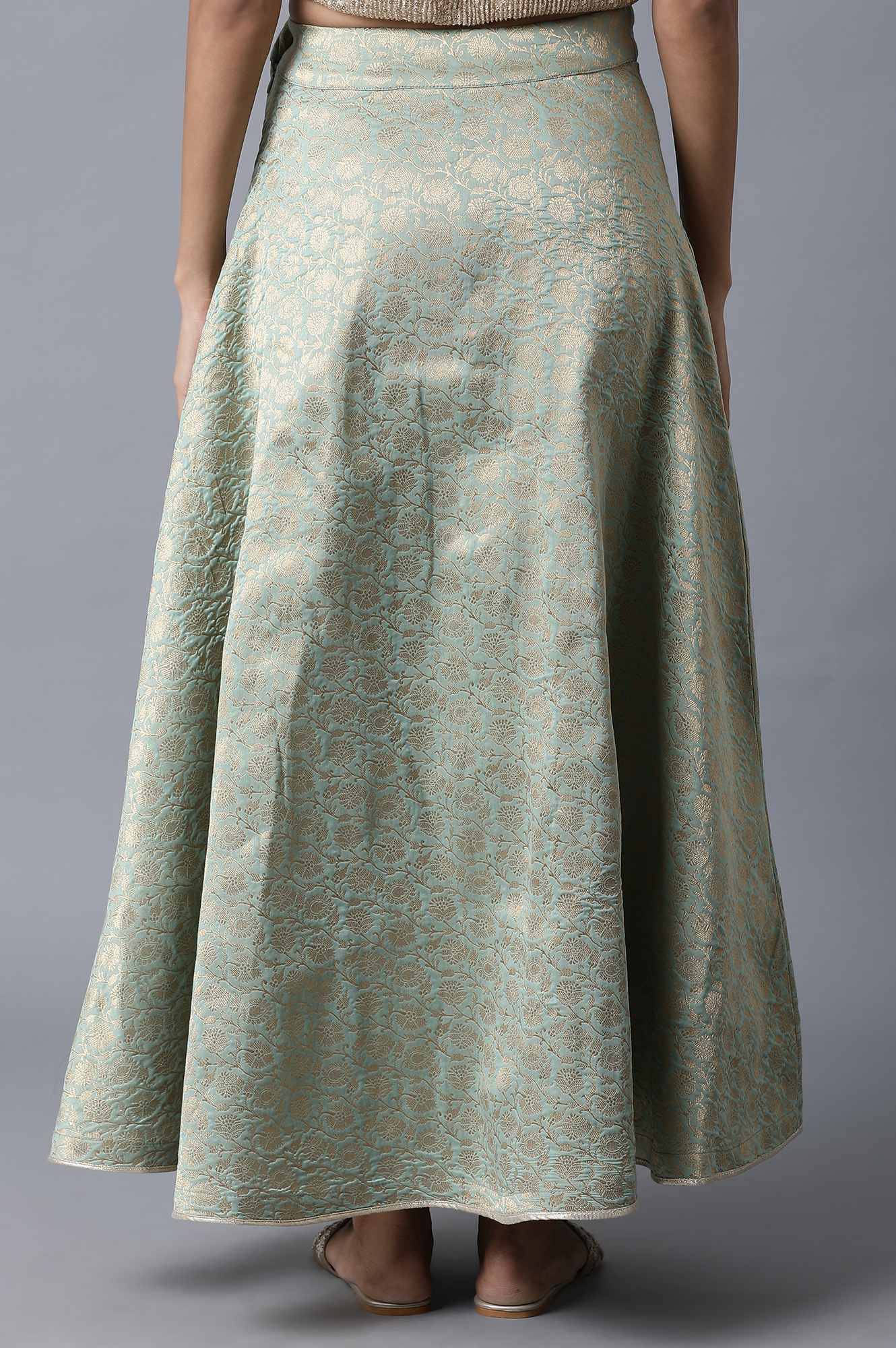 Buy Mint Jacquard Skirt Online for Woman | WforWoman
