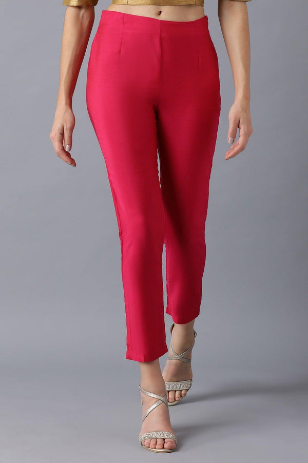 Fuchsia Pink Slim Pants