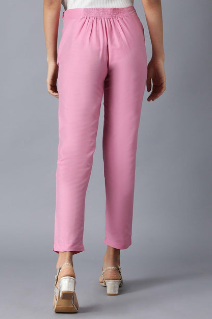 Peach Slim Fit Pants - wforwoman