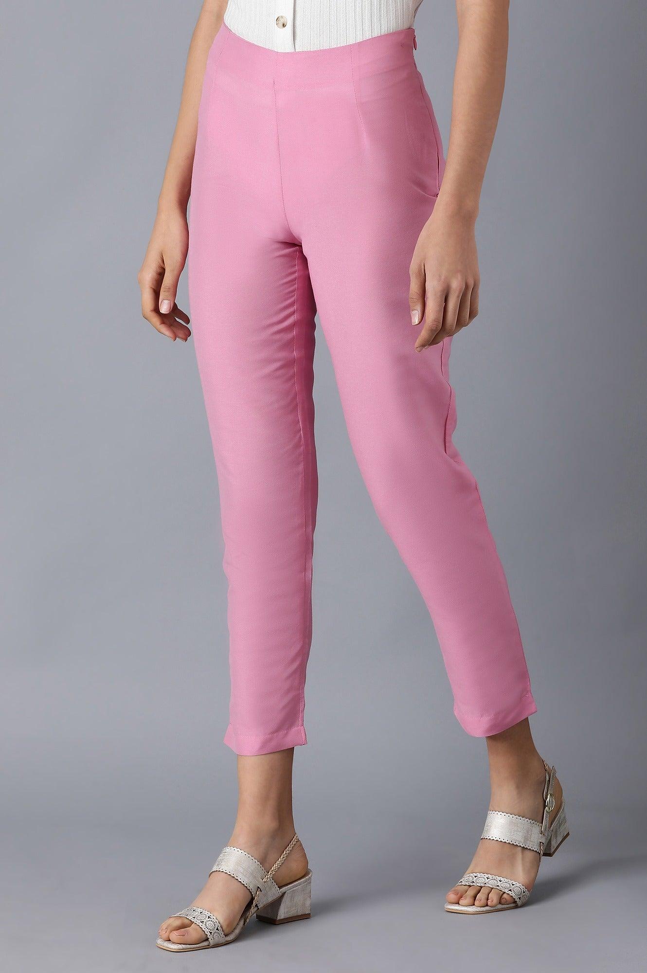 Peach Slim Fit Pants - wforwoman