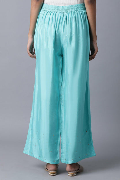 Turquoise Parallel Pants - wforwoman