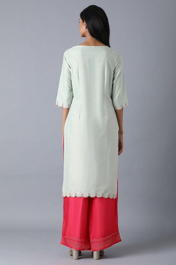 Mint Green Foiled kurta