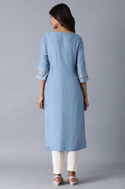 Denim Blue kurta - wforwoman