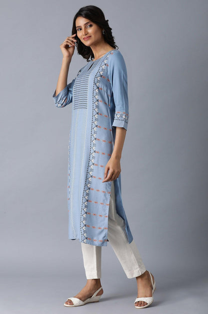 Denim Blue kurta - wforwoman