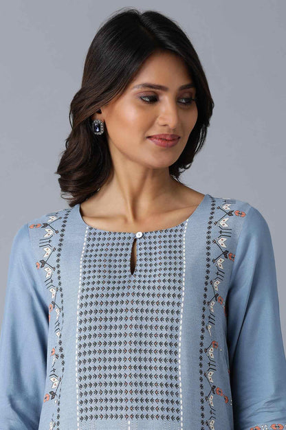 Denim Blue kurta - wforwoman