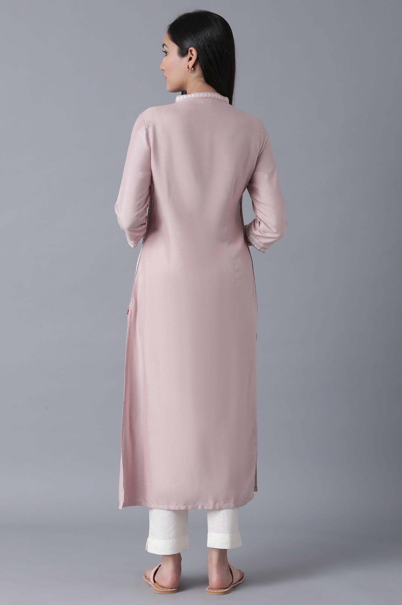 Lilac Dobby kurta - wforwoman