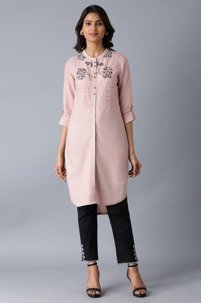 Pink Straight kurta - XS