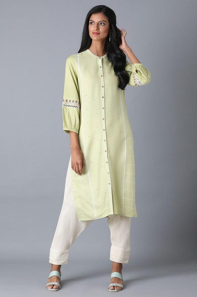 Off-White Straight kurta - wforwoman