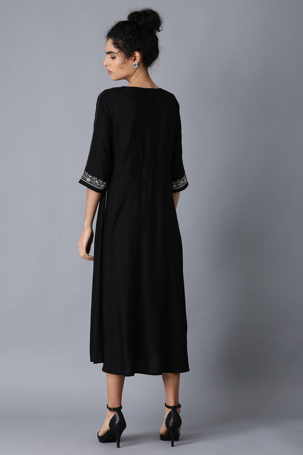 Black Round Neck kurta