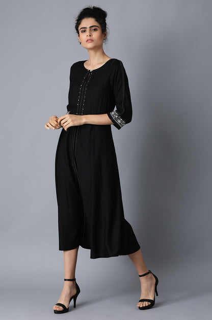 Black Round Neck kurta