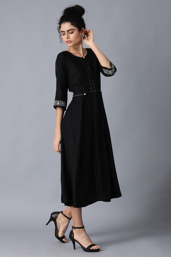 Black Round Neck kurta