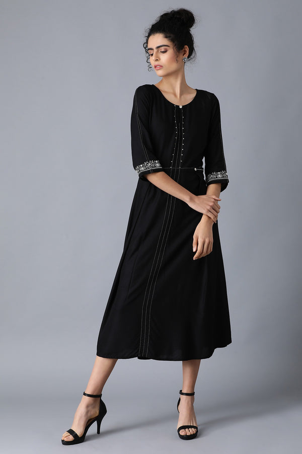 Black Round Neck kurta