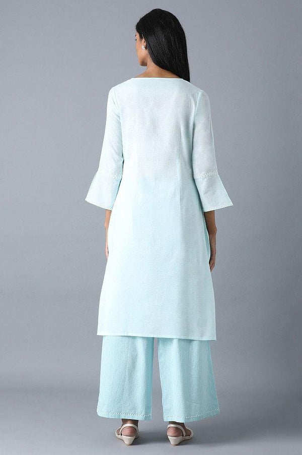 Light Blue Khadi kurta