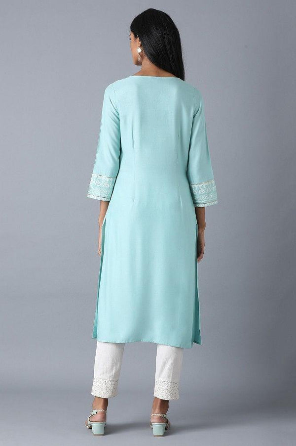 Mint Blue A-line kurta