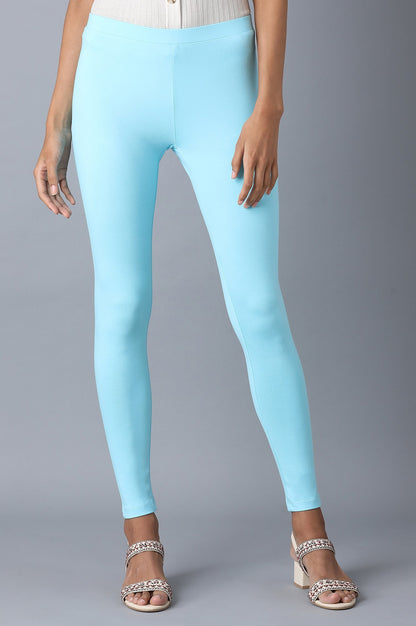 Blue Ankle Length Tights