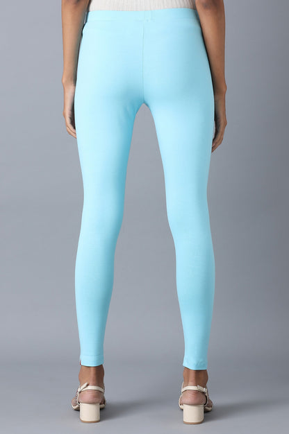 Blue Ankle Length Tights