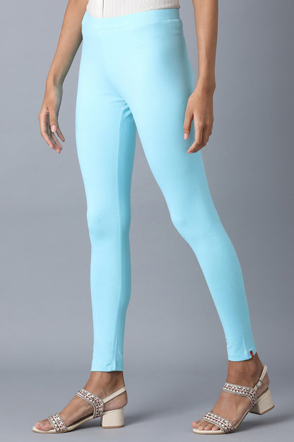 Blue Ankle Length Tights