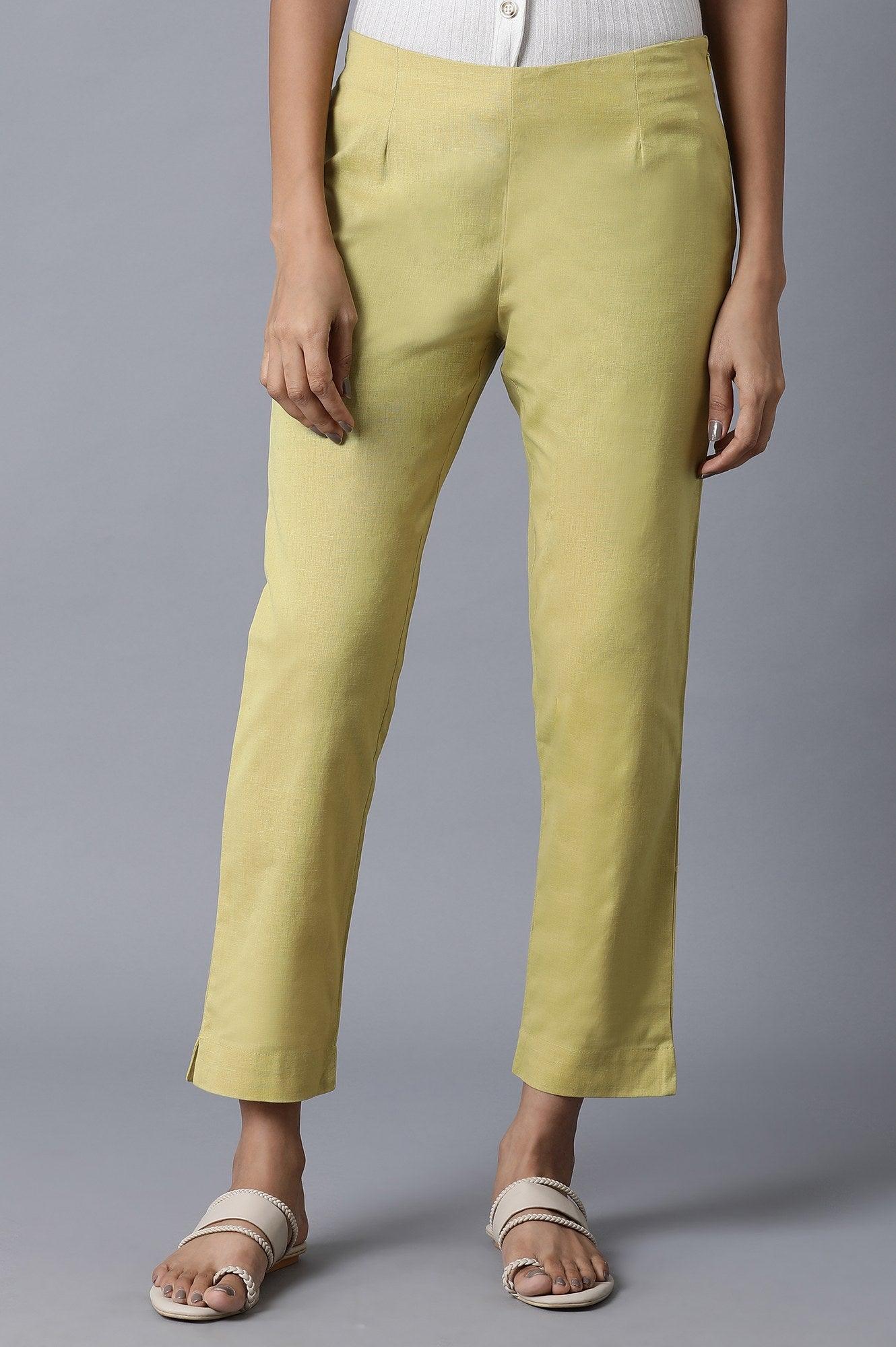 Dark Yellow Classic Slim Pants - wforwoman