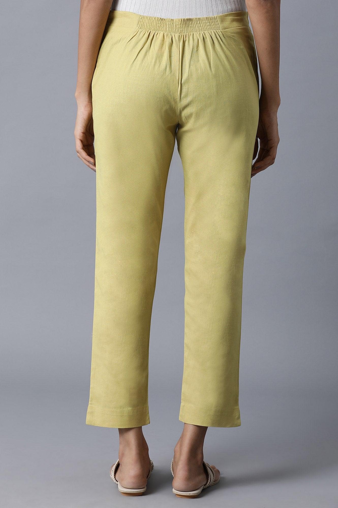 Dark Yellow Classic Slim Pants - wforwoman