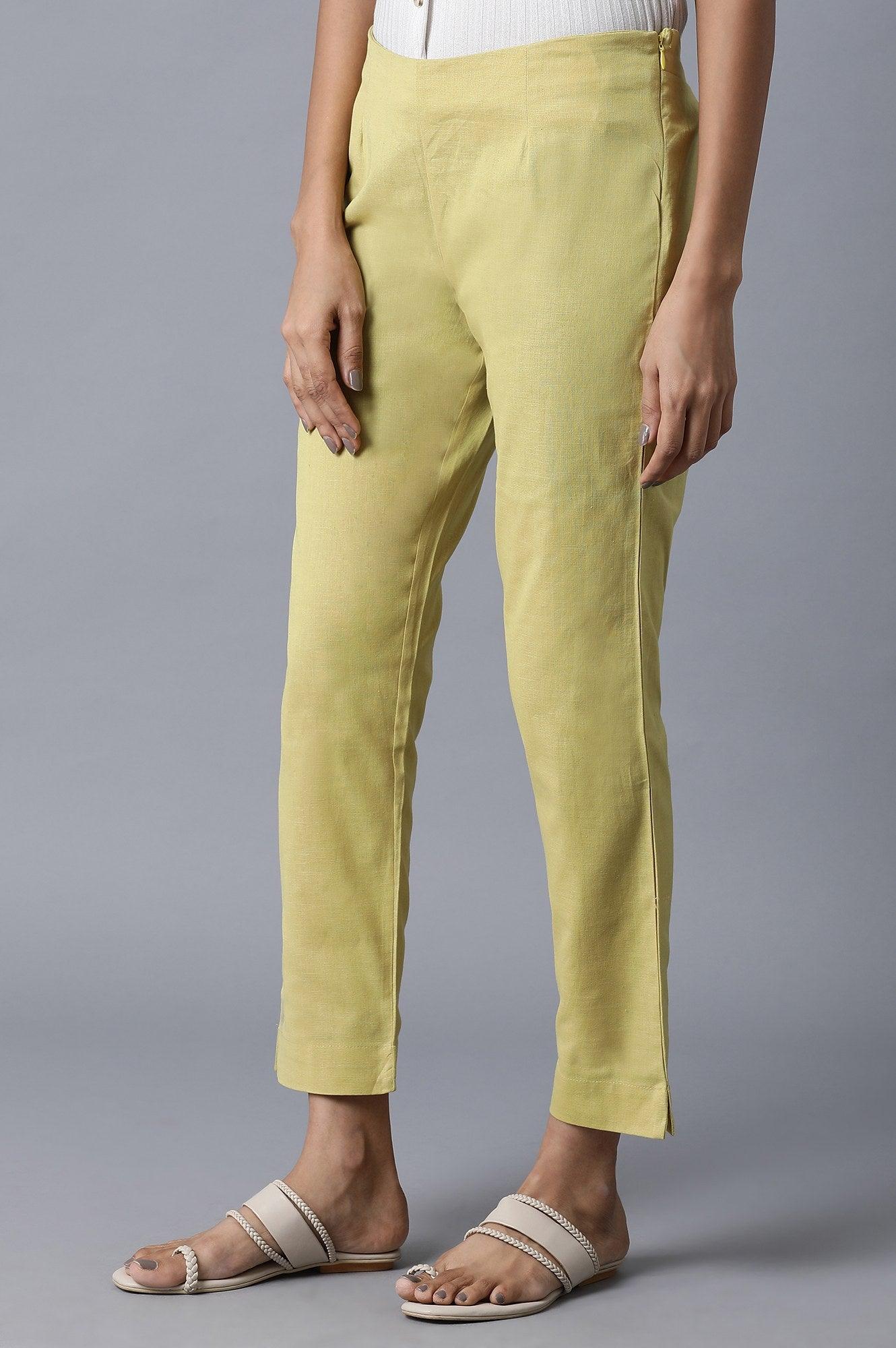 Dark Yellow Classic Slim Pants - wforwoman