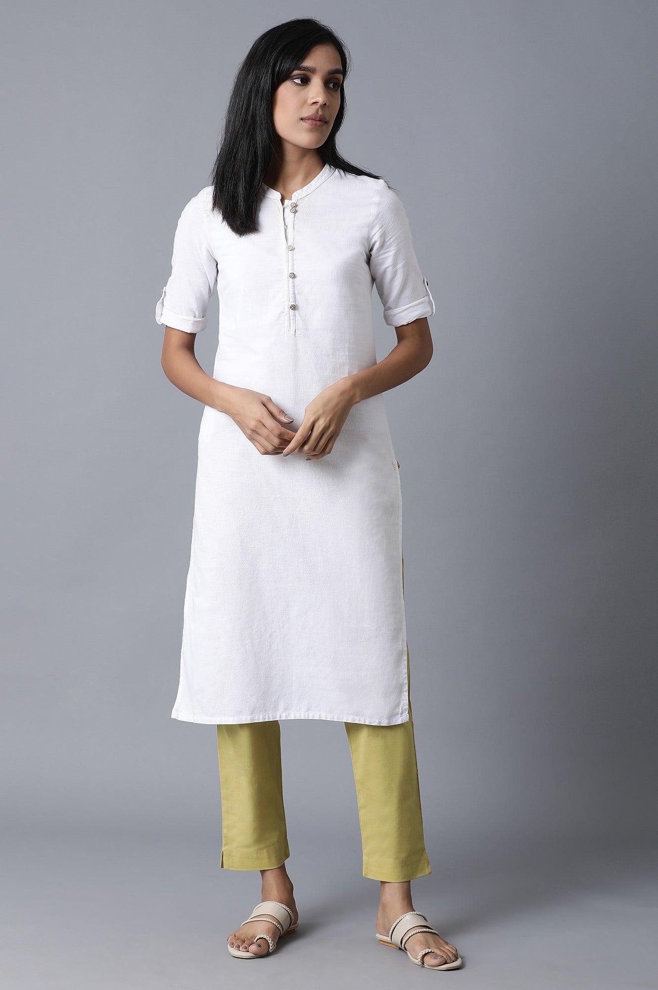 Dark Yellow Classic Slim Pants - wforwoman