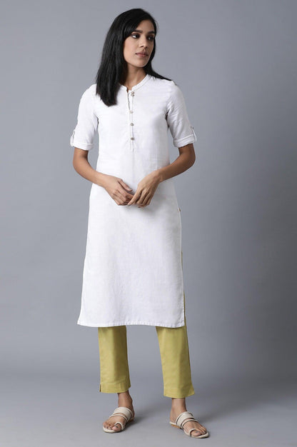 Dark Yellow Classic Slim Pants - wforwoman