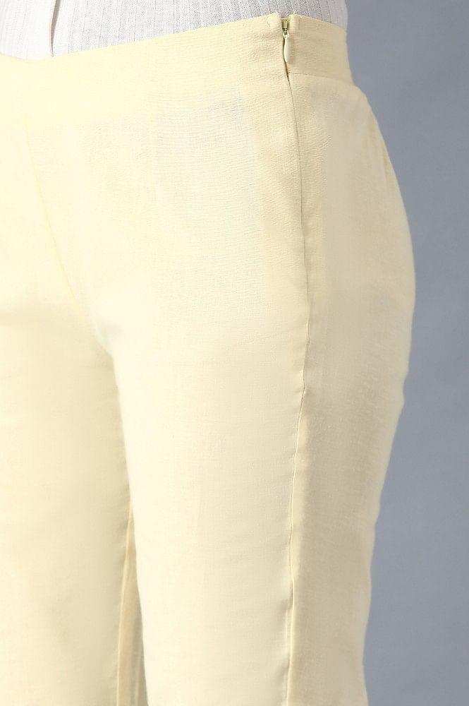 Yellow Slim Pants - wforwoman