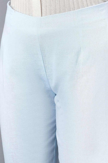 Blue Solid Pants - wforwoman