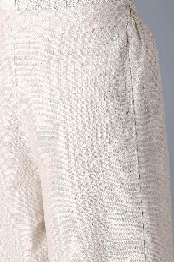 Beige Parallel Pants - wforwoman