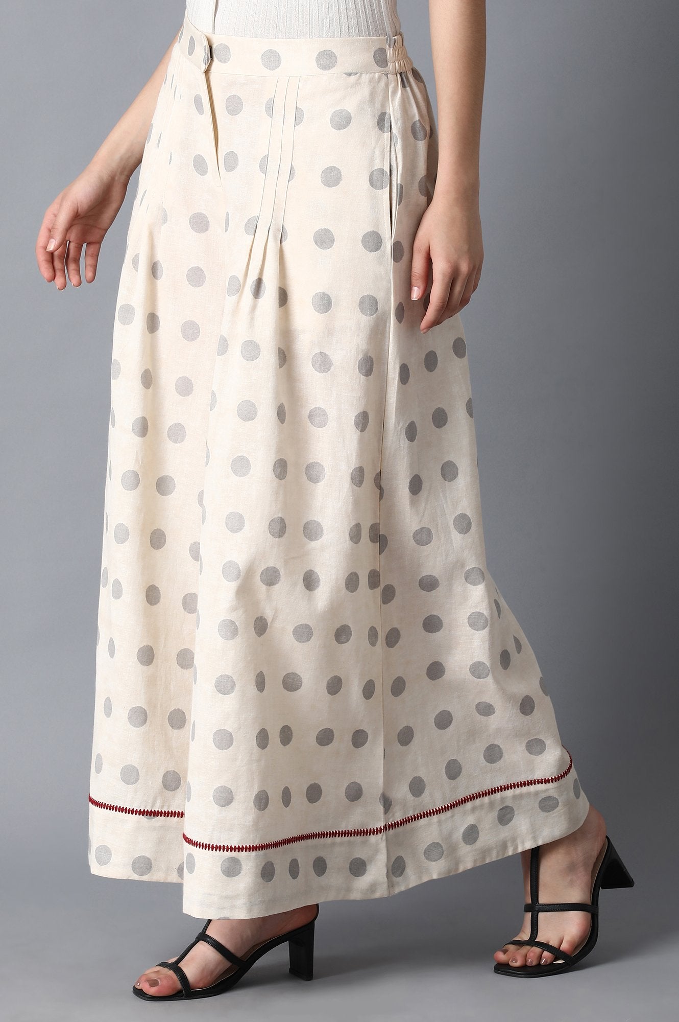 Ecru Flared Culottes