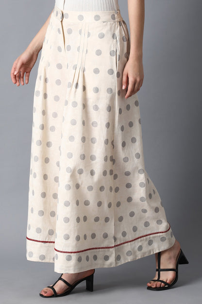 Ecru Flared Culottes