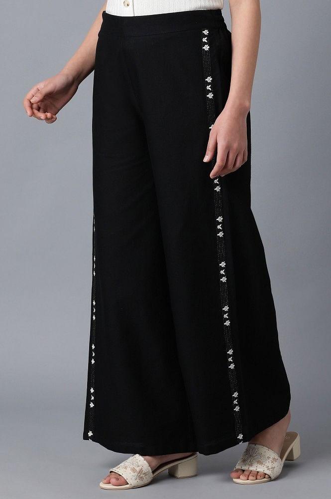 Black Parallel Pants - wforwoman