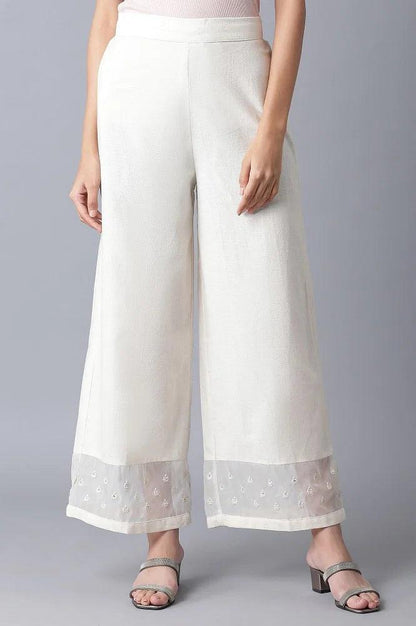 Ecru Parallel Pants - wforwoman