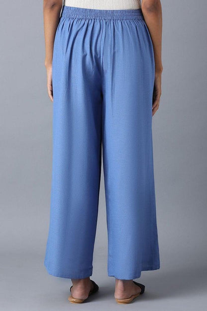 Blue Parallel Pants - wforwoman