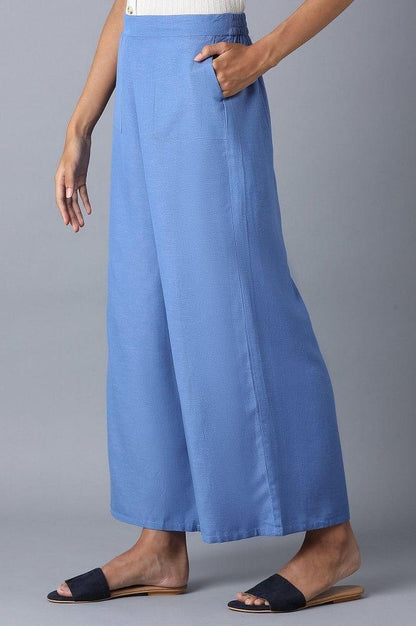 Blue Parallel Pants - wforwoman