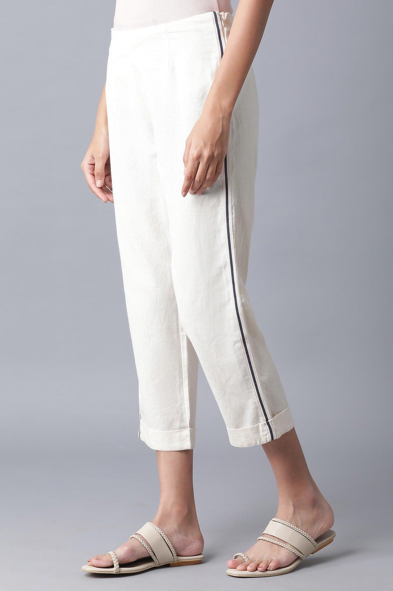 Ecru Carrot Pants - wforwoman