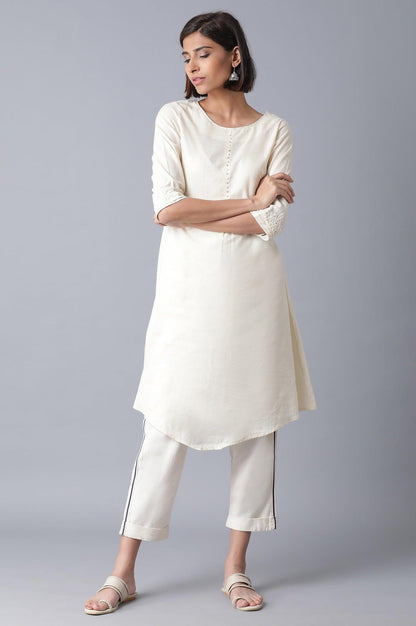 Ecru Carrot Pants - wforwoman