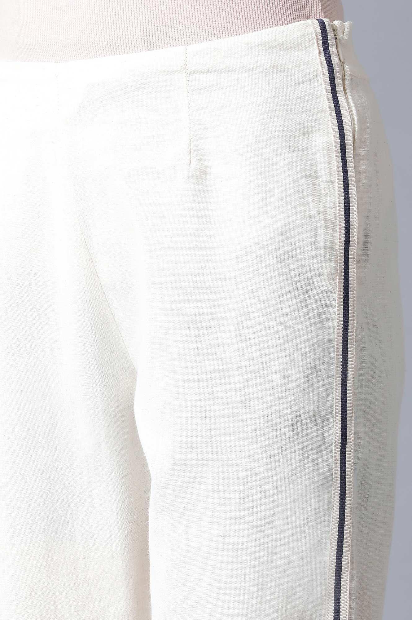 Ecru Carrot Pants - wforwoman