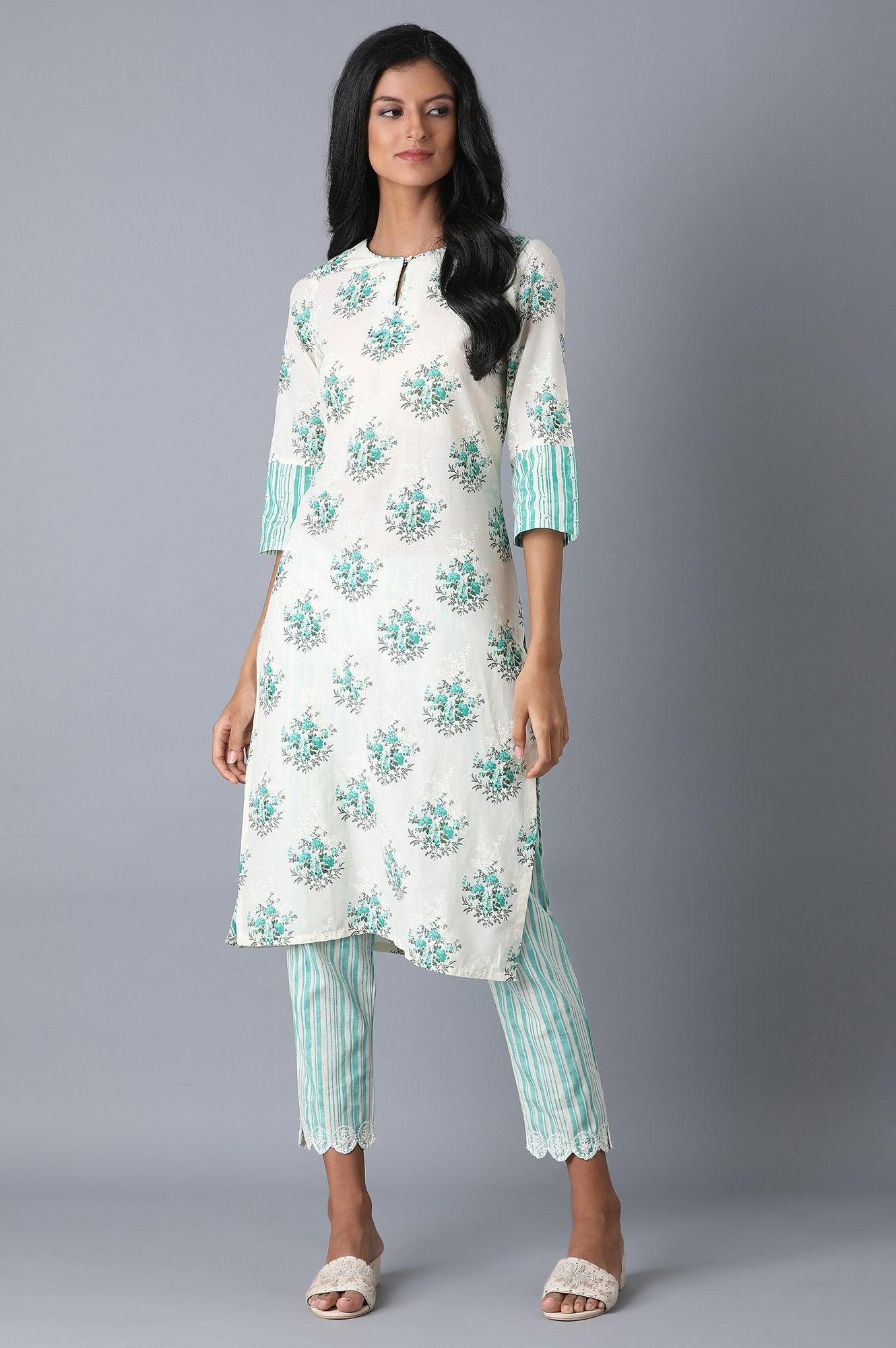 Light Blue Stripes Slim Pants - wforwoman